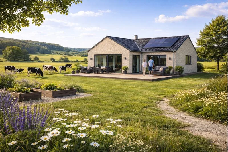 Byg nyt hus på landet nybygget hus