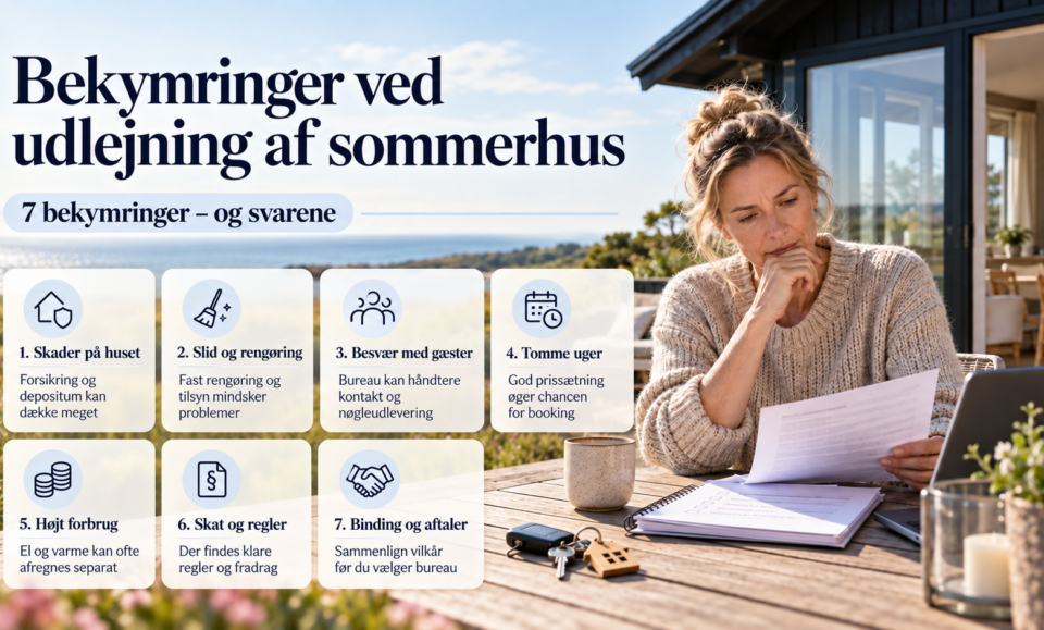 Bekymret for at udleje dit sommerhus? 7 bekymringer – og svarene